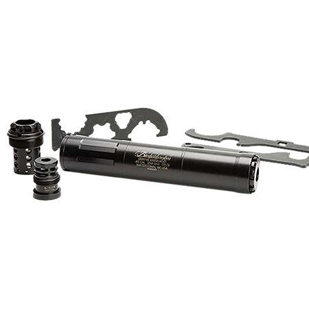 [791154084380] GRIFFIN ARMAMENT GABUSH46-W Bushwacker 46 Modular Multi-Caliber 1.50" Black 17-4 Stainless Steel 5/8"-24 tpi