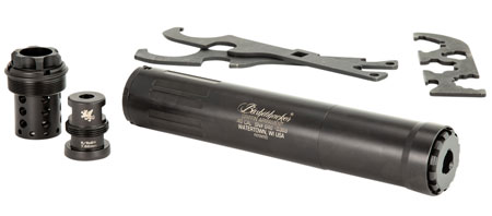 [791154084380] GRIFFIN ARMAMENT GABUSH46-W Bushwacker 46 Modular Multi-Caliber 1.50" Black 17-4 Stainless Steel 5/8"-24 tpi