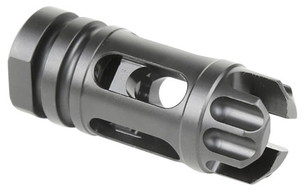[791154080900] Griffin Armament XHP556FC Gate-LOK Flash Comp Black Nitride 17-4 Stainless Steel with 1/2"-28 tpi Threads, 2.21" OAL  &  .863" Diameter for 5.56x45mm NATO  M4SD, M4SDK, M4SD2  &  30SD Series Silencers