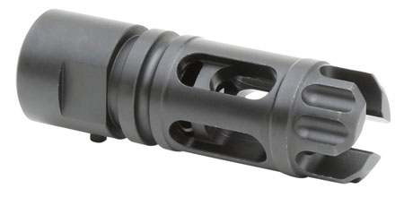 [791154081549] Griffin Armament XHP762FCM Gate-LOK Flash Comp Black Nitride 17-4 Stainless Steel with 5/8"-24 tpi Threads, 2.77" OAL  &  .863" Diameter for 30 Cal 30SD, M4SD Silencers  &  QD Blast Shield