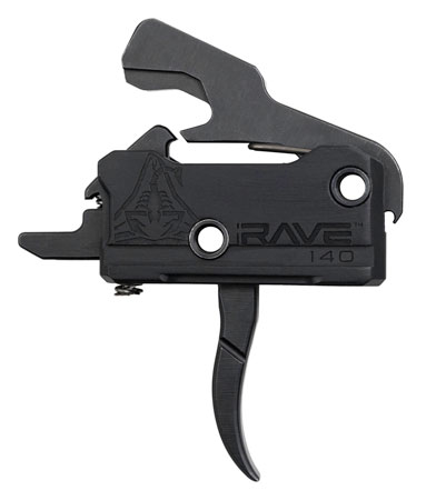 [850011713051] Rise Armament T017BLK RA-140 Super Sporting Single-Stage Curved Trigger with 3.50 lbs Draw Weight  &  Black Hardcoat Anodized Finish for AR-Platform Right