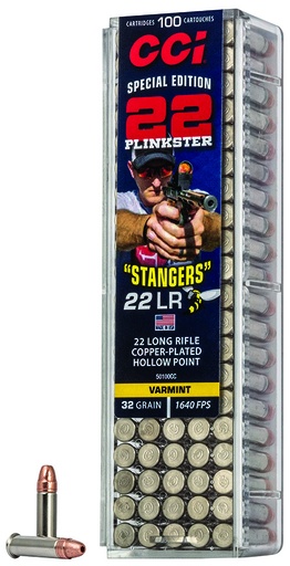 [604544657883] CCI 50100CC Stangers  22LR 32gr Copper Plated Hollow Point 100 Per Box/50 Case