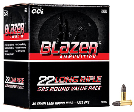 [604544650839] CCI 10022 Blazer Rimfire 22LR 38gr Lead Round Nose 525 Per Box/10 Case