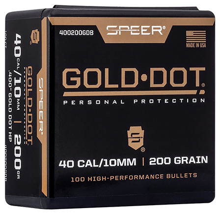 [604544656626] Speer 400200DGB Gold Dot  10mmAuto 200gr Hollow Point 100 Per Box/5 Case