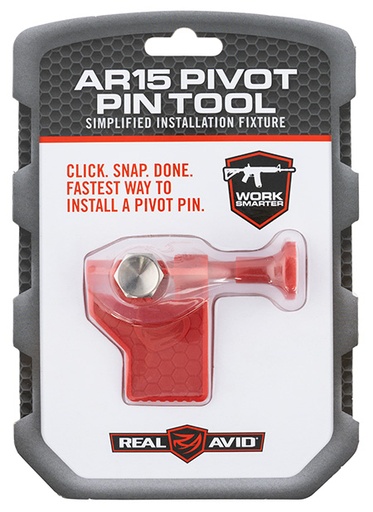 [813119012501] Real Avid AVAR15PPT Pivot Pin Tool Red Polymer Rifle for AR-15 Includes Detent Plunger, Large Pin,  &  Install Tool
