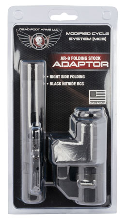 [707129758583] Dead Foot DFAMCSRFS9MM2BN1 Modified Cycle System  9mm Luger with Right Side Folding Stock Adaptor Black Nitride BCG