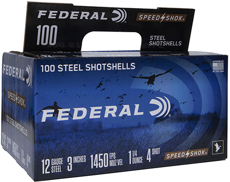 [604544651522] Federal WF1421004 Speed-Shok  12Gauge 3" 1 1/4oz 4Shot 100 Per Box/2 Case