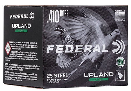 [604544661309] Federal USH4106 Upland Field  &  Range 410Gauge 3" 3/8oz 6Shot 25 Per Box/10 Case