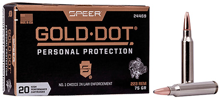 [604544657227] Speer 24469 Gold Dot Personal Protection 223Rem 75gr Soft Point 20 Per Box/10 Case