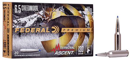 [604544659443] Federal P65CRDTA1 Premium Terminal Ascent 6.5Creedmoor 130gr 20 Per Box/10 Case