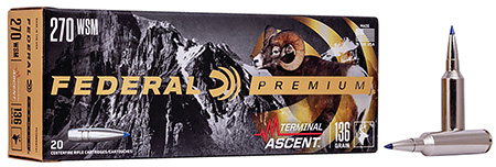 [604544659375] Federal P270WSMTA1 Premium Terminal Ascent 270WSM 136gr 20 Per Box/10 Case
