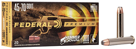 [604544658361] Federal LG45701 Premium HammerDown 45-70Gov 300gr Bonded Soft Point 20 Per Box/10 Case