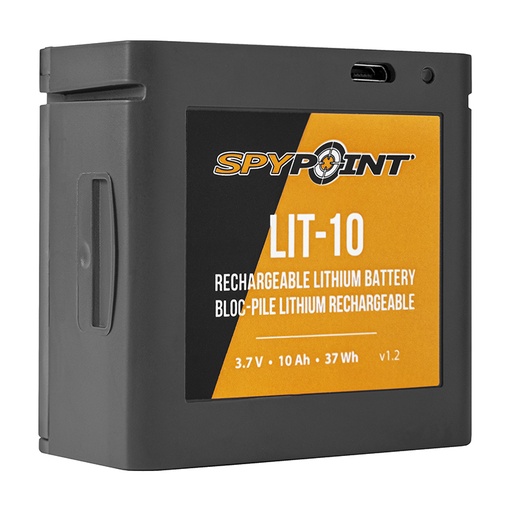 [887157020118] Spypoint 05558 LIT-10 Rechargeable Lithium Battery Pack  Black 3.7 Volts 10,000 mAh Fits LINK-MICRO/LINK-MICRO-LTE/LINK-MICRO-S-LTE/CELL-LINK