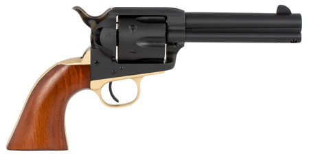 [810012511858] Taylors  &  Company 550430 Old Randall  357 Mag Caliber with 4.75" Barrel, 6rd Capacity Cylinder, Overall Blued Finish Steel  &  Walnut Navy Size Grip