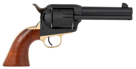 [810012511865] Taylors  &  Company 550432 Old Randall  45 Colt (LC) Caliber with 4.75" Barrel, 6rd Capacity Cylinder, Overall Blued Finish Steel  &  Walnut Navy Size Grip