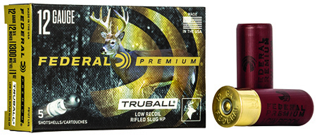 [029465025281] Federal PB127LRS Premium Vital-Shok TruBall 12Gauge 2.75" 1oz RifledSlug Shot 5 Per Box/50 Case