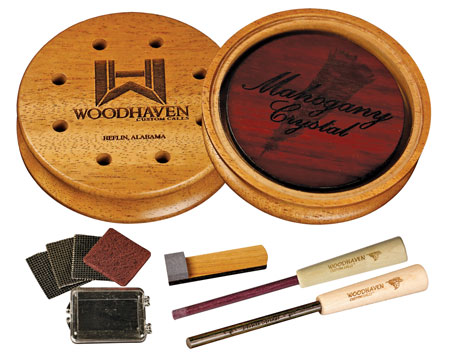 [854627003551] Woodhaven WH355 Mahogany Crystal  Friction Call Attracts Turkeys Natural Glass/Wood