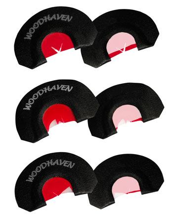 [854627003018] Woodhaven WH301 Red Ninja Power V  Diaphragm Call Triple Reed Attracts Turkeys Black 3 Per Pkg