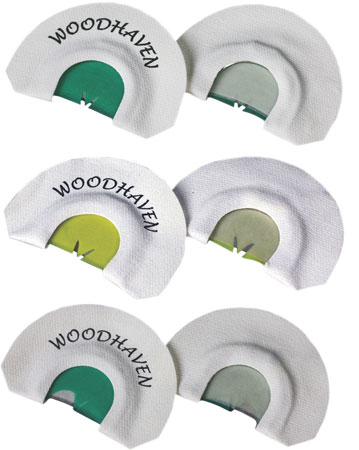 [854627000161] Woodhaven WH016 Top 3 Pro Pack Diaphragm Call Triple Reed Attracts Turkeys White 3 Per Pkg