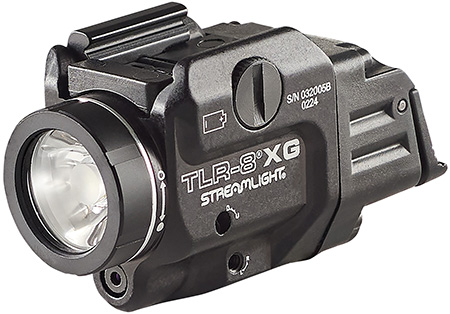[080926694347] Streamlight 69434 TLR-8A Flex w/Laser Black Anodized Aluminum, 500 Lumens White LED, Green Laser 140 Meters Beam, Rail Clamp Mount
