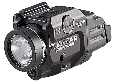[080926694347] Streamlight 69434 TLR-8A Flex w/Laser Black Anodized Aluminum, 500 Lumens White LED, Green Laser 140 Meters Beam, Rail Clamp Mount