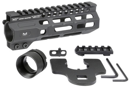 [812102032557] Midwest Industries MICRM6 Combat  Black Hardcoat Anodized 6061-T6 Aluminum 6" Picatinny/M-LOK
