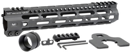 [812102032205] Midwest Industries MICRLW105 Combat Lightweight AR-15 Black Hardcoat Anodized Aluminum/Polymer 10.50" Picatinny/M-LOK
