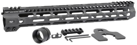 [812102032229] Midwest Industries MICRLW14 Combat Lightweight AR-15 Black Hardcoat Anodized Aluminum/Polymer 14" Picatinny/M-LOK