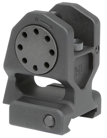 [812102032335] Midwest Industries MICBUIS Combat Rifle Rear Fixed Sight  Black Hardcoat Anodized for AR-15, M16, M4