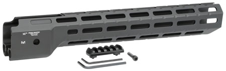 [812102032823] Midwest Industries MICRPC9X Combat  Ruger PC9 M-Lok Handguard Black Hardcoat Anodized 6061-T6 Aluminum 14"