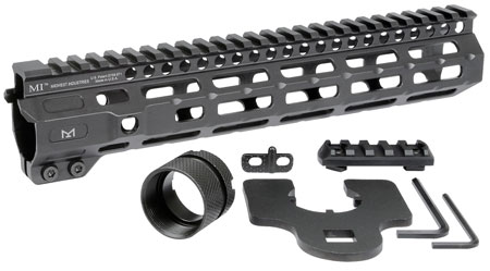 [816537018087] Midwest Industries MICRM105 Combat  Black Hardcoat Anodized 6061-T6 Aluminum 10.50" Picatinny/M-LOK