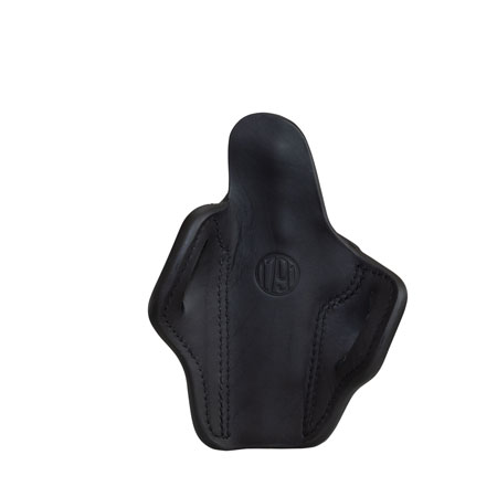[816161028162] 1791 Gunleather ORBH1SBLR BH1 Optic Ready OWB Size 01 Stealth Black Leather Belt Slide Fits 5" 1911 Right Hand