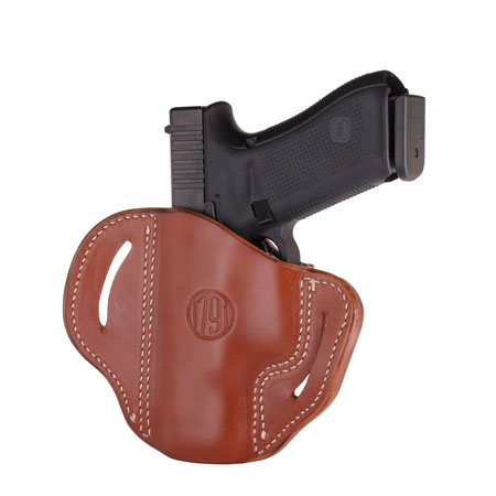 [816161028186] 1791 Gunleather ORBH24CBRR BH2.4 Optic Ready OWB 2.4 Classic Brown Leather Belt Slide Fits Walther PPQ/Sig P320/Springfield XD-M Right Hand