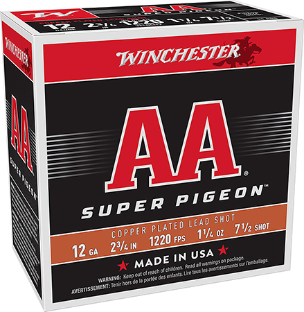 [020892012134] Winchester Ammo AA12SP7 AA Super Pigeon 12Gauge 2.75" 1 1/4oz 7.5Shot 25 Per Box/10 Case
