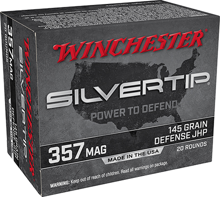 [020892227774] Winchester Ammo W357ST Silvertip  357Mag 145gr Silvertip Jacket Hollow Point 20 Per Box/10 Case