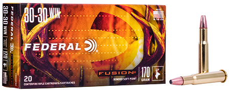 [029465097936] Federal F3030FS2 Fusion  30-30Win 170gr Bonded Soft Point 20 Per Box/10 Case