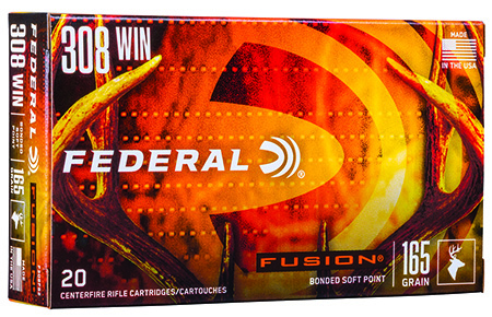 [029465097950] Federal F308FS2 Fusion  308Win 165gr Bonded Soft Point 20 Per Box/10 Case