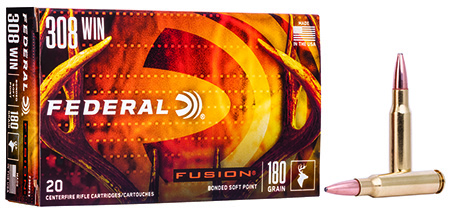 [029465097967] Federal F308FS3 Fusion  308Win 180gr Bonded Soft Point 20 Per Box/10 Case