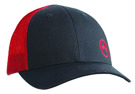 [840815125587] Magpul MAG1106-003 Icon Trucker Hat Black/Red Adjustable Snapback M/L Structured