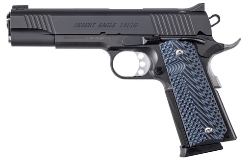 [761226089834] Magnum Research DE1911G10 1911 G 10mm Auto Caliber with 5.01" Barrel, 8+1 Capacity, Overall Matte Black Finish Carbon Steel, Beavertail Frame, Serrated Slide  &  Black/Gray G10 Grip
