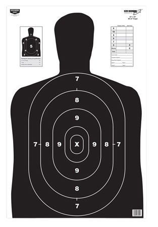 [029057370218] Birchwood Casey 37021 EZE-Scorer BC-27 Silhouette Paper Target 23" x 35" 100 Per Pack