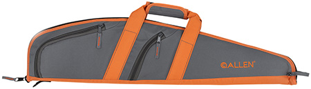 [026509024552] Allen 31732 Springs Compact Youth Rifle Case Fits Scoped Rifles Up To 32", Gray w/Orange Trim, Nylon Lining, Padded Handle, 2 Accessory Pockets