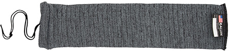 [026509013143] Allen 1314 Knit Handgun Sock  Heather Gray, Silicone Treatment, Drawstring Closure for Most Handguns up to 14" Long