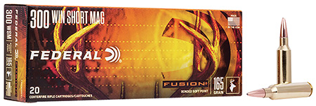 [029465098032] Federal F300WSMFS1 Fusion  300WSM 165gr Bonded Soft Point 20 Per Box/10 Case