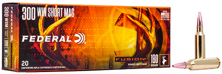 [029465098049] Federal F300WSMFS2 Fusion  300WSM 180gr Bonded Soft Point 20 Per Box/10 Case
