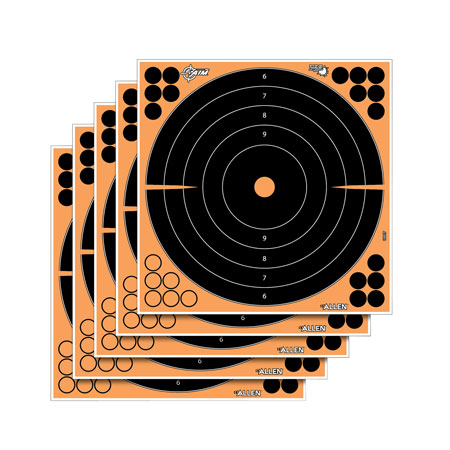 [026509048060] EZ-Aim 15317 Splash Reactive  Self-Adhesive Paper Black/Orange 12" Bullseye 5 Pack