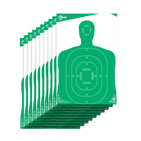 [026509046554] EZ-Aim 15204 Silhouette  Green/White 12"x18" 10 Per Pack
