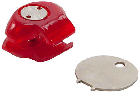 [026509185116] Allen 18511 Trigger Lock  Open With Key Red Polymer Firearm Fit- Handgun
