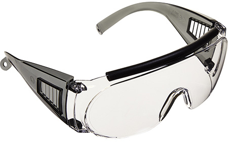 [026509021698] Allen 2169 Fit Over Shooting Glasses Adult Clear Lens Gray Frame