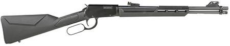 [754908229703] Rossi RL22181SY Rio Bravo  Lever Action 22 LR Caliber with 15+1 Capacity, 18" Round Barrel, Polished Black Metal Finish  &  Black Synthetic Stock Right Hand (Full Size)